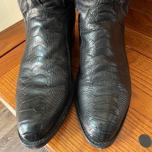 Lucchese Ostrich Leg Boots 11.5D